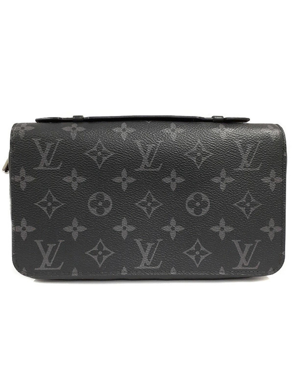 Louis Vuitton Monogram Eclipse Black Zippy Round Zipper Long Wallet